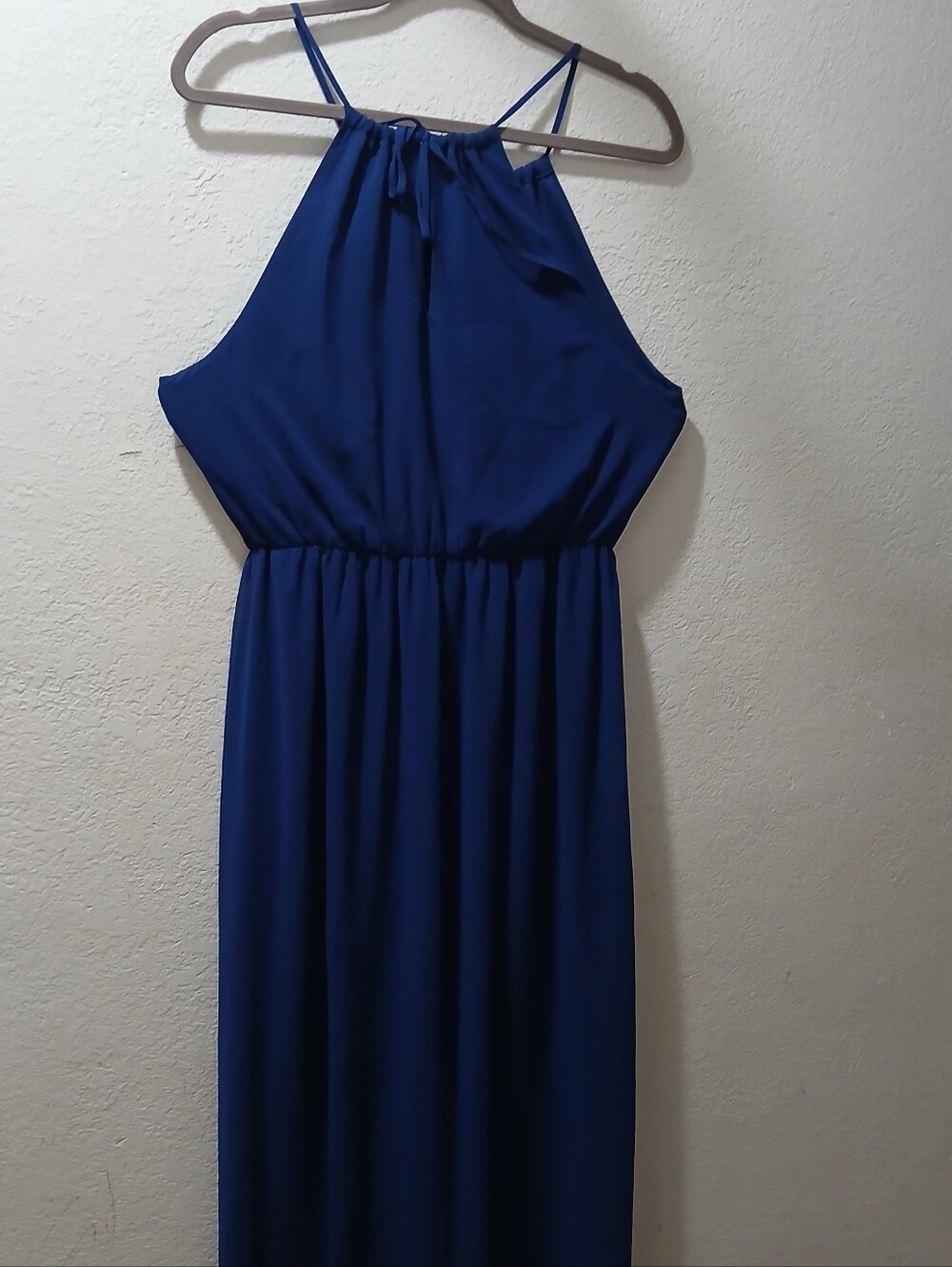 New Forever 21 Size L Navy Halter Maxi Dress